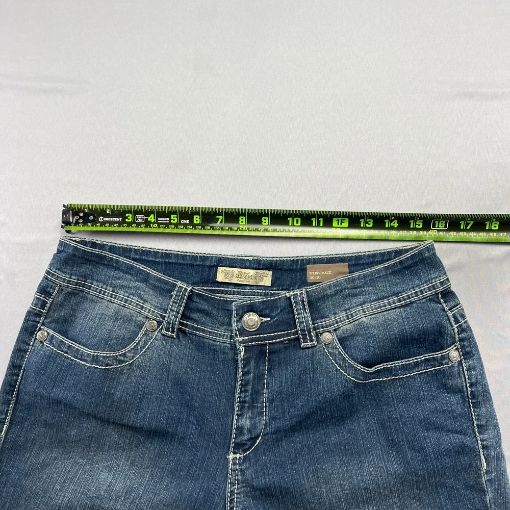 VTG Nine West America Collection Bermuda Shorts Womens 10/30 Blue Cotton Stretch